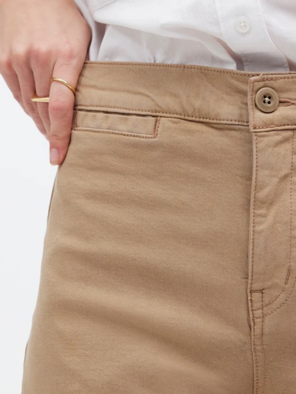 Madewell Emmett Short In Garment Dye Welt Pocket Edit Desert Tan Size 25 - Picture 4 of 9